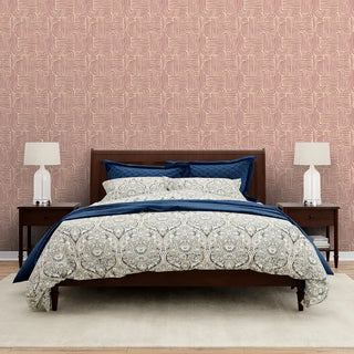 Shop Symmetry Design Wallpaper Roll in Beige & Dusty Pink Color