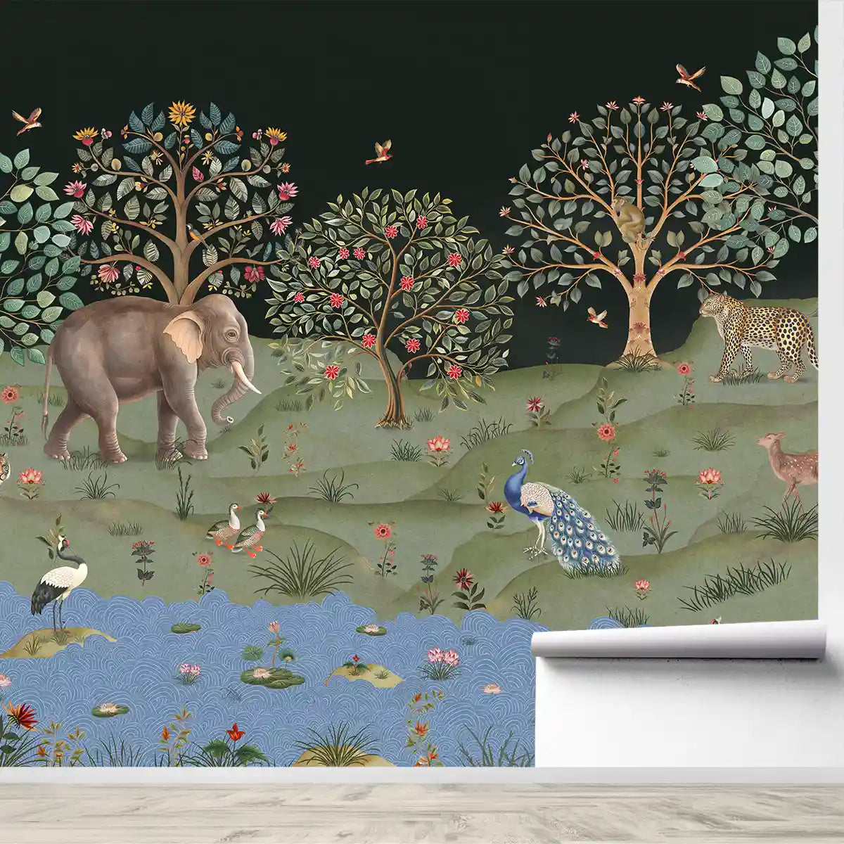 Hidden Jungle Kids Room Customised Wallpaper by lifencolors