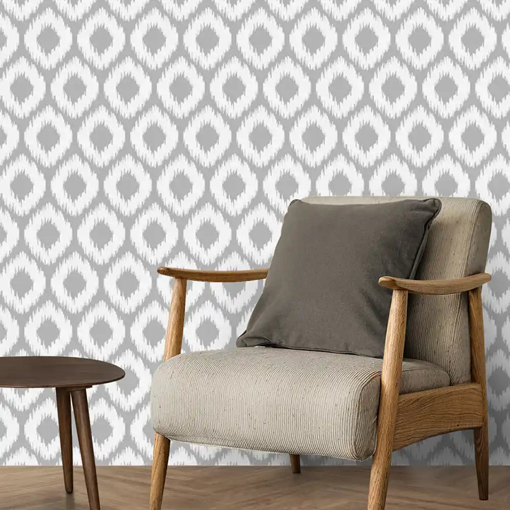 Buy Noir Design Wallpaper Roll in Grey Color