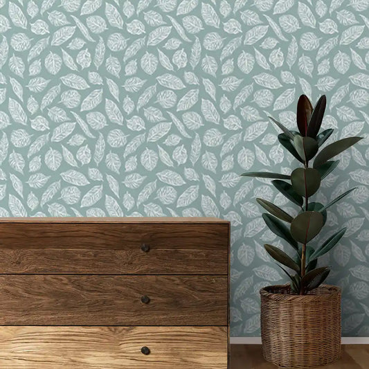Ivy Design Theme Wallpaper Rolls in Green Color
