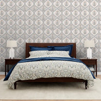 Gulshan Indian Design Wallpaper Roll in Grey Color For Room