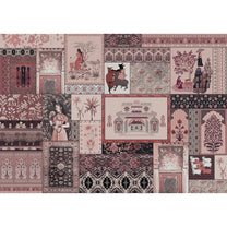 Kahani, Indian Art Theme Wallpaper, Customised Wine Color Buy Now