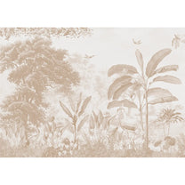 Jhurmut- Tropical Theme Designer Wallpaper Sepia Color Buy Now