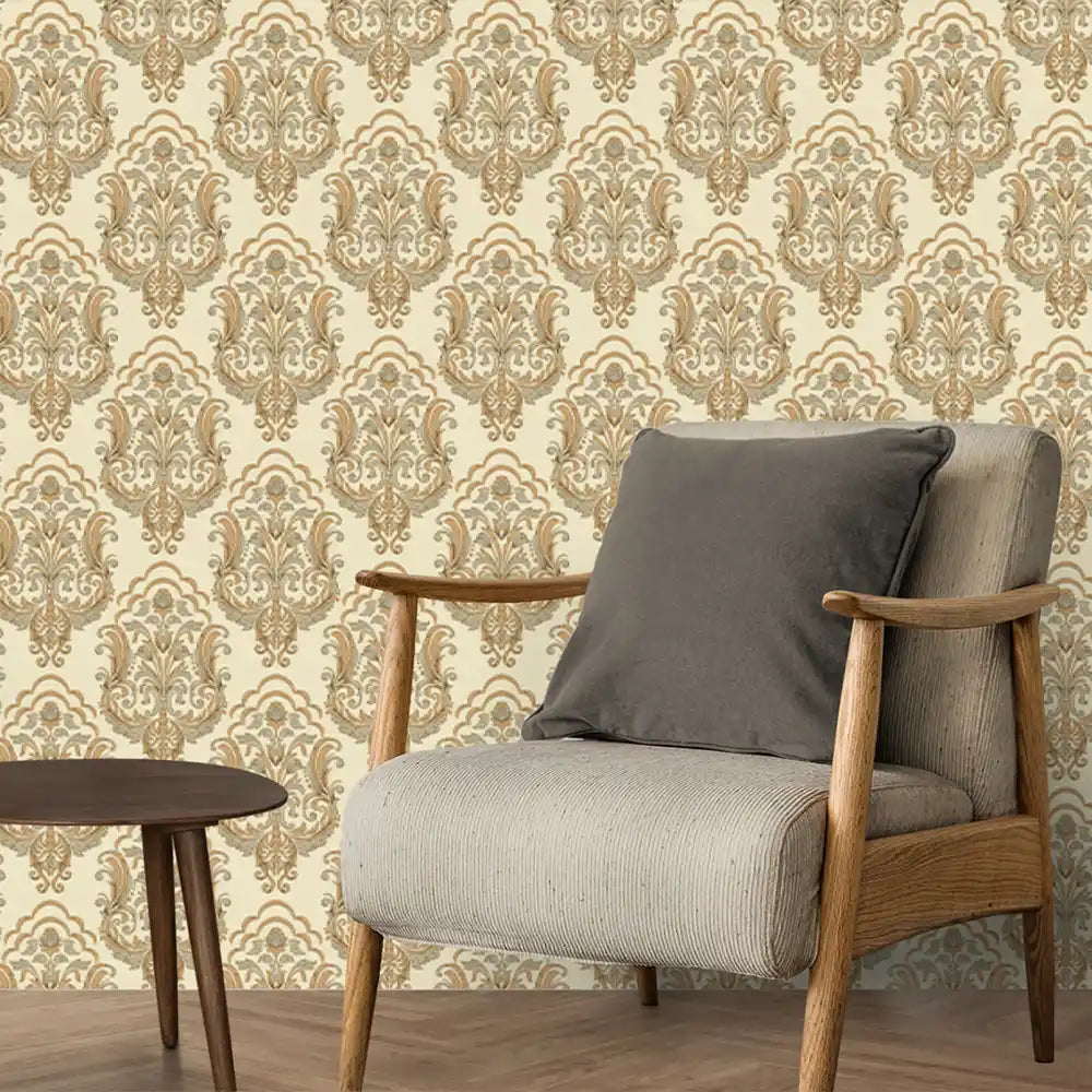Shop Ambiance Design Wallpaper Roll in Off Tan Color