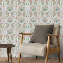 Buy colorful tree-patterned wallpaper