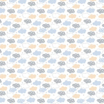 Starry Clouds Design Wallpaper Roll in Yellow and Blue Color Buy Online