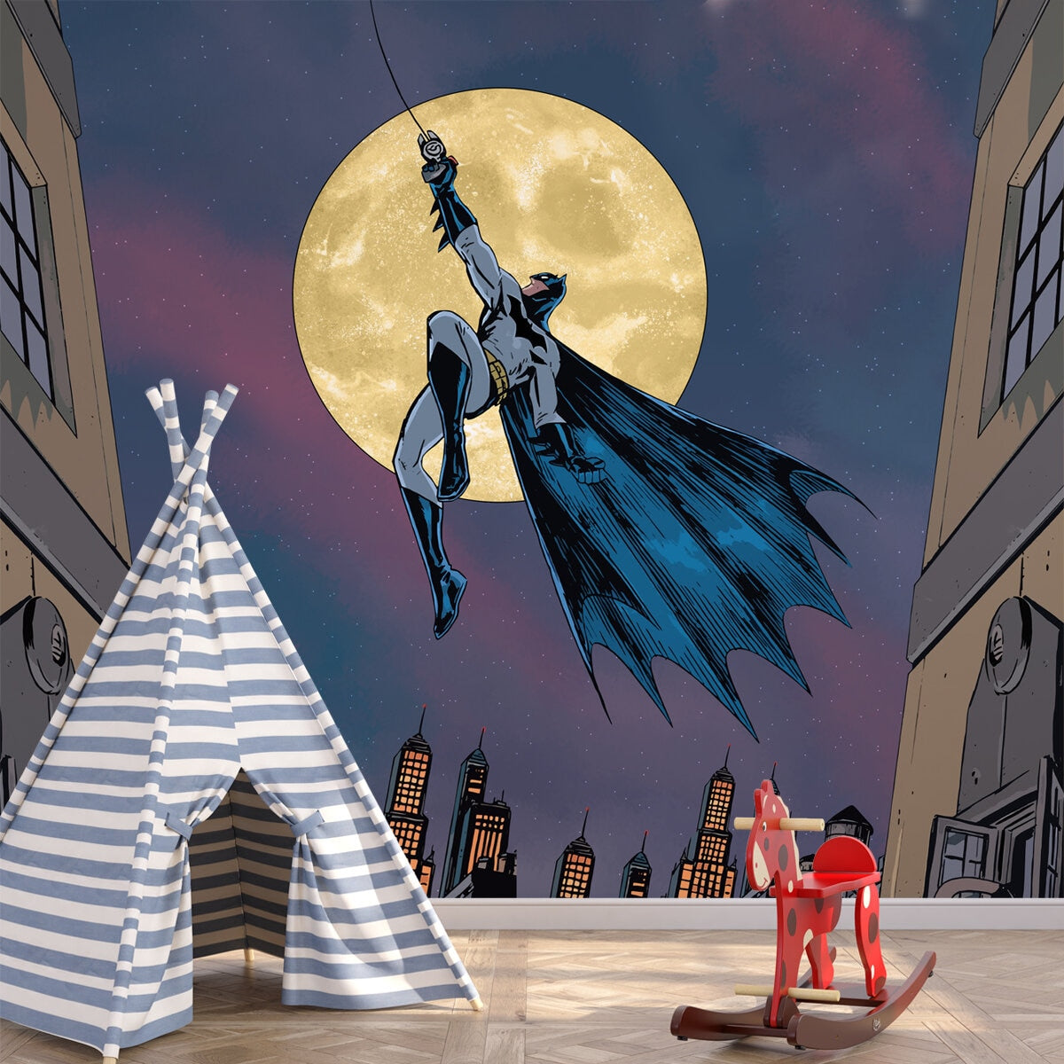 Batman Design Wallpaper for Kids Room