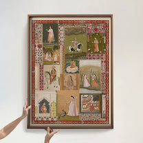 Netri Vintage Indian Painting Wall Art Frameless Digital Print Poster 36 x 48 inches