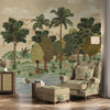 Ran Shringar Wallpaper Depicting Ranthambore Forest, Creamish Beige