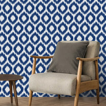 Noir Design Wallpaper Roll in Blue Color
