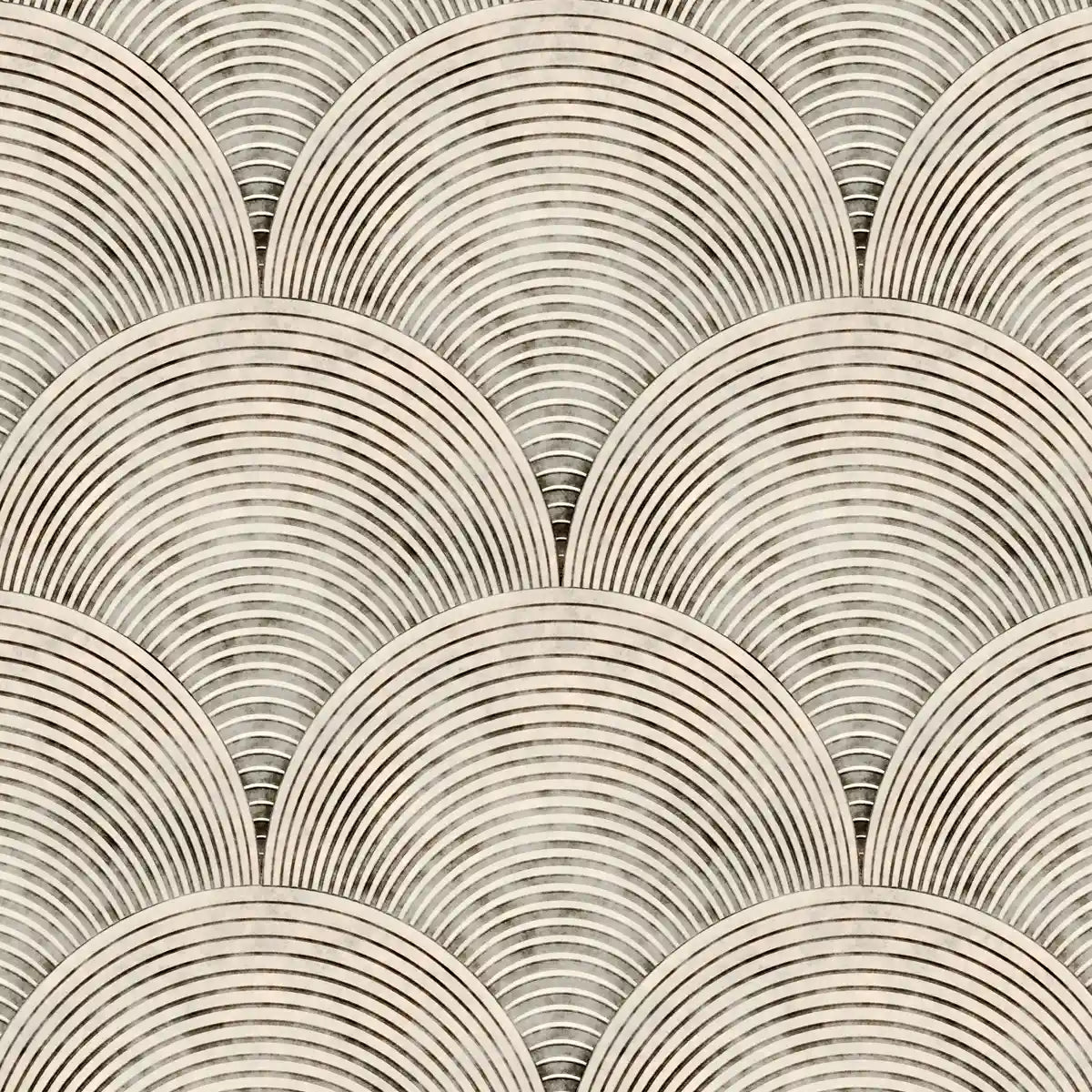 Sandy Arches Abstract Modern Theme Geometric Wallpaper Beige