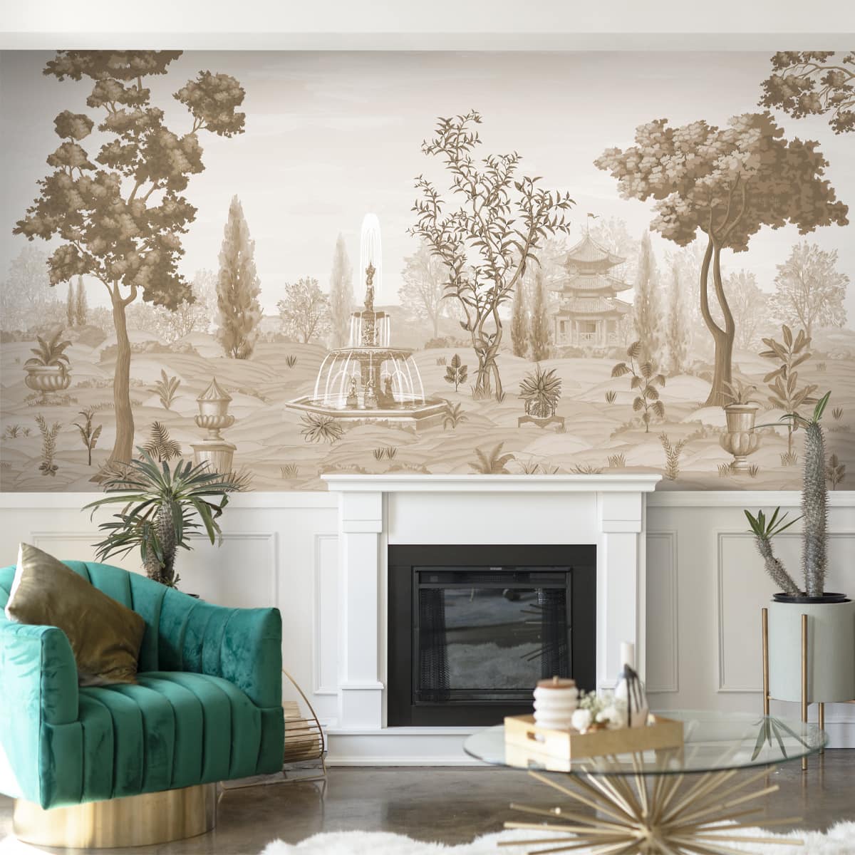 Garden Elegance Continental Room Wallpaper | Life n Colors