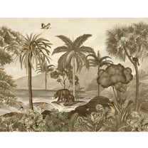 Anandvan, Jungle Theme Wallpaper, Customised, Sepia