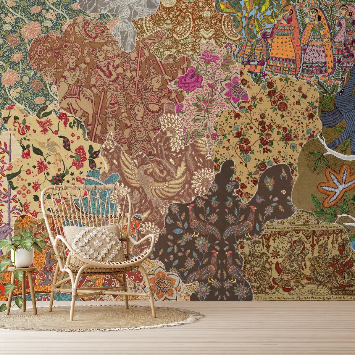 Rang Rali, Indian Wallpaper Inspired by Fabrics of India