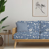 Flora n Fauna Sofa and Chairs Upholstery Fabric Blue & White