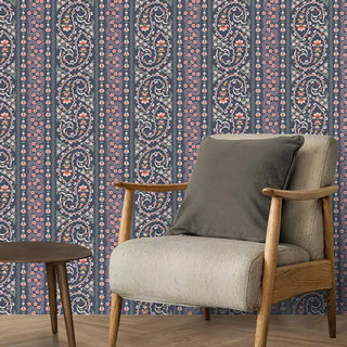 Naveli Wallpaper for Walls in Dark blue Color buy online