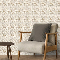 Mimosa Design Wallpaper Roll in Light Brown Color Buy