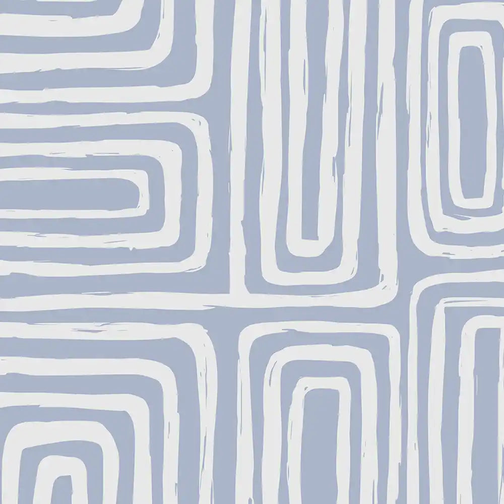 Shop Escher Design Wallpaper Roll in Pale Blue Color