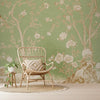 Papier peint chinoiserie vintage en fleurs de menthe pour murs 