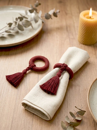 Merlot Napkin Rings (Set of 2)