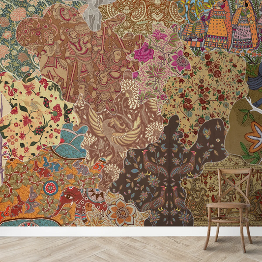 Rangavali, Indian Wallpaper Inspired by Fabrics of India
