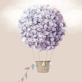 Floral Hot Air Balloons Young Kids Wallpaper