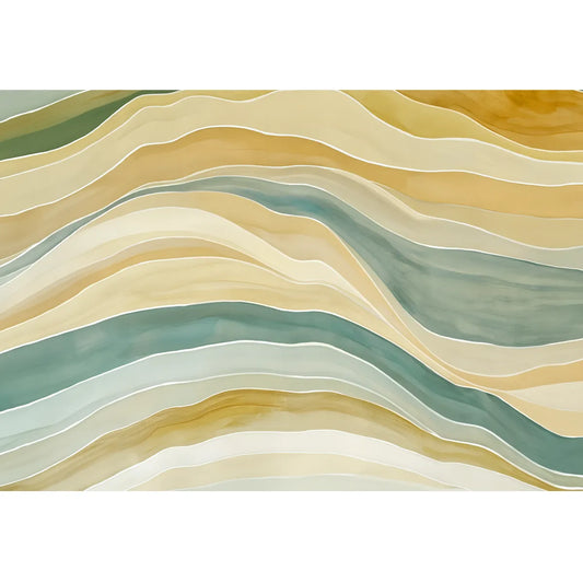 Serene Ocean Watercolor Style Wallpaper for Rooms Yellow Buy Now 