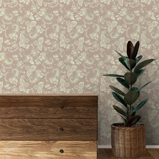 Shop Cameo Design Wallpaper Roll in Peach Color