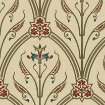 Persian Style Damask Pattern Seamless Wallpaper