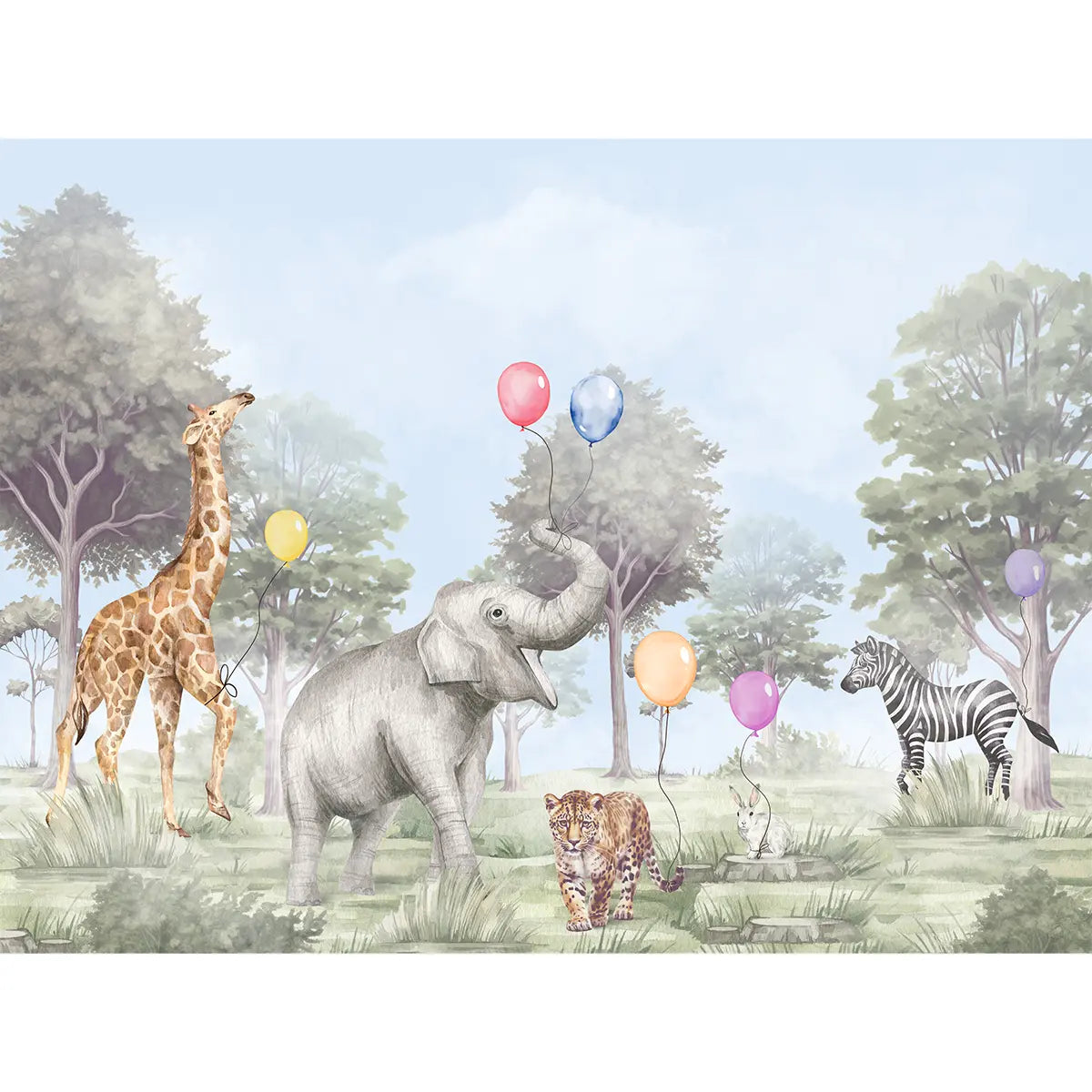 Buy online Pretty Forest Theme Children Room Wallpaper