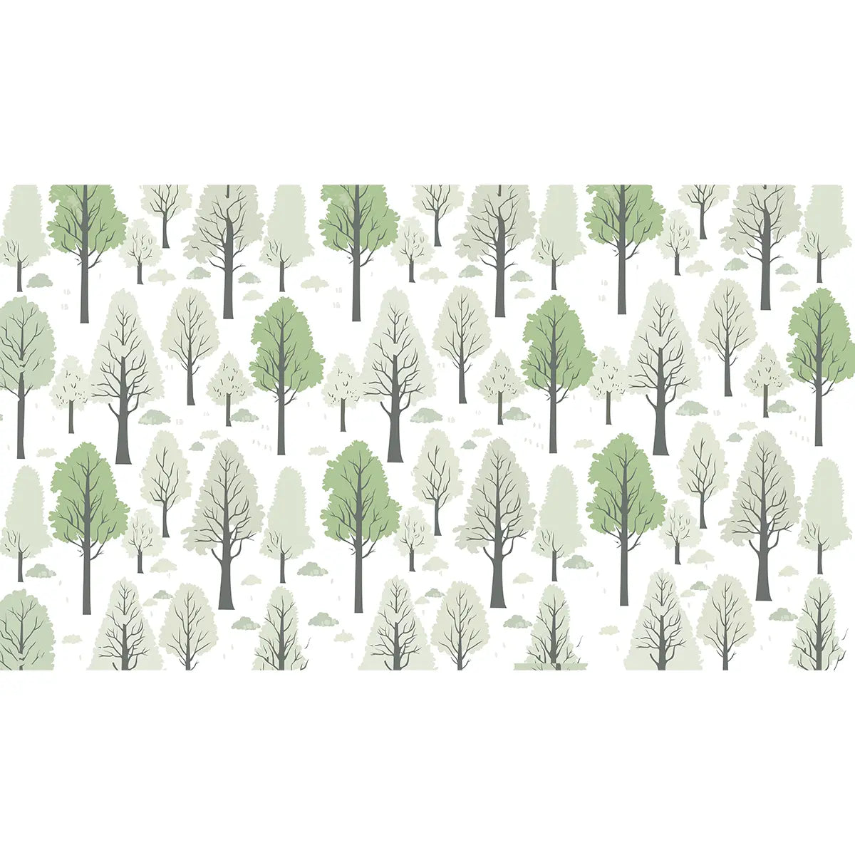 Simple Trees Pattern Wall Wallpaper for Kids | Life n Colors