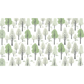 Simple Trees Pattern kids room wallpaper