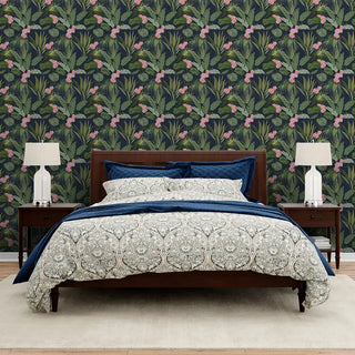 Bahama Design Wallpaper Roll in Dark blue Color Buy Online