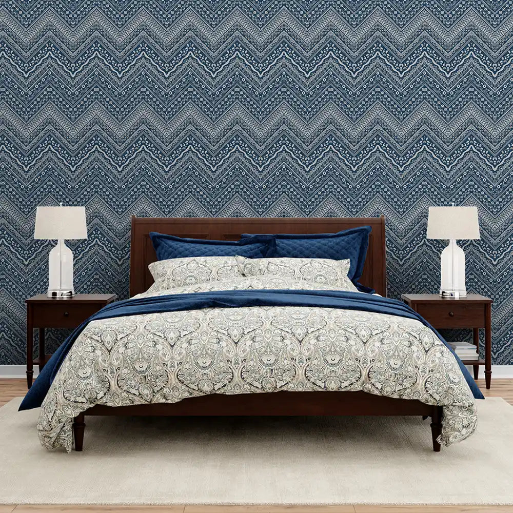 Horizon Design Wallpaper Roll in Blue Color buy Online