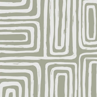 Shop Escher Design Wallpaper Roll in Pale Green Color