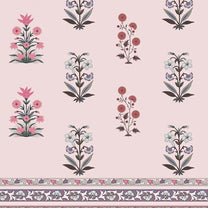 Buti Bliss Indian Motifs Room Wallpaper Pink Color