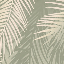 Hanging Tropical Leaves Wallpaper Design Pastel Green