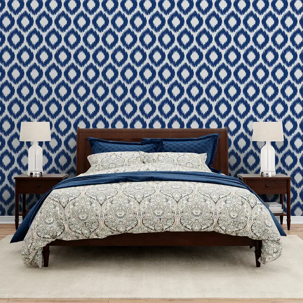 Buy Noir Design Wallpaper Roll in Blue Color