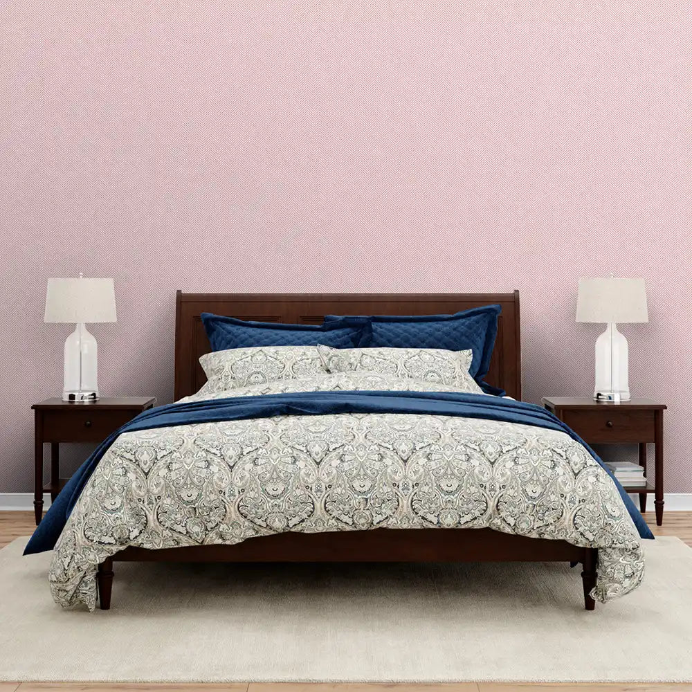 Sunrise Design Wallpaper Roll in Pink Color for Rooms