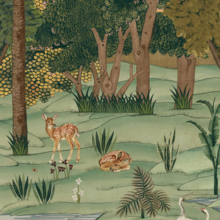 Ran Shringar Wallpaper Depicting Ranthambore Forest Designed for Walls muddy brown