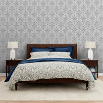 Royale Design Wallpaper Roll in Steel Grey Color