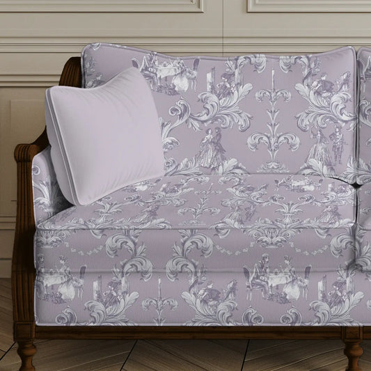 Date Night, Sofa and Chairs Upholstery Fabric Lilac Color