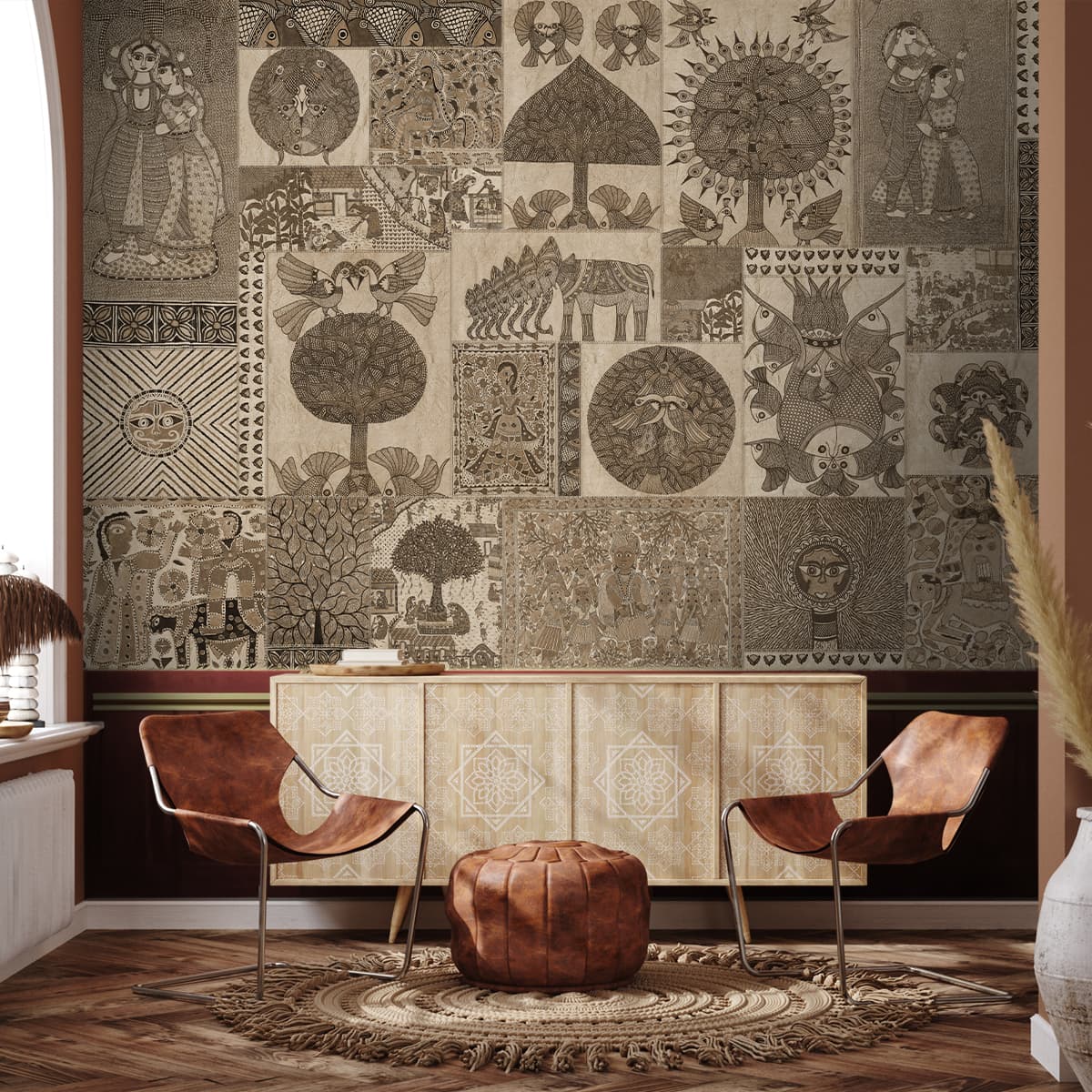 Floral Border Wallpapers: Nature-Inspired Wall Murals | Happywall