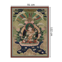 Green Tara Buddhist Indian Frameless Painting Wall Art Digital Print Poster