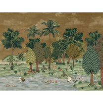 Ran Shringar Wallpaper Depicting Ranthambore Forest Designed for Walls muddy brown Buy Now