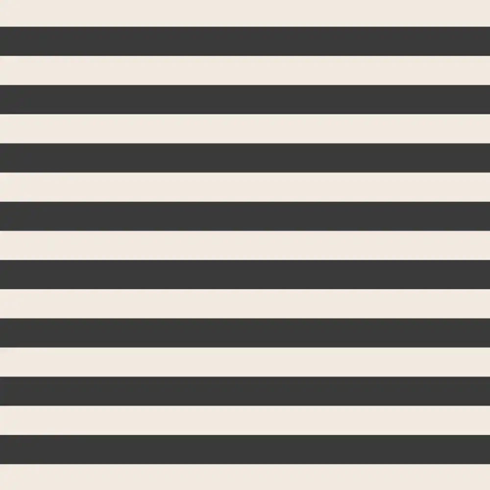 Harmonie Stripe Design Wallpaper Roll in Black and Beige Color for Rooms