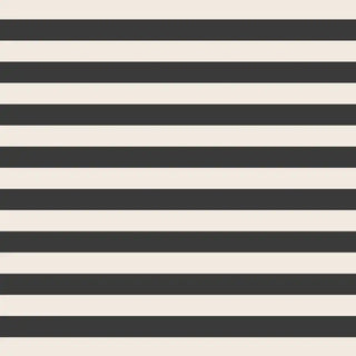 Harmonie Stripe Design Wallpaper Roll in Black and Beige Color for Rooms