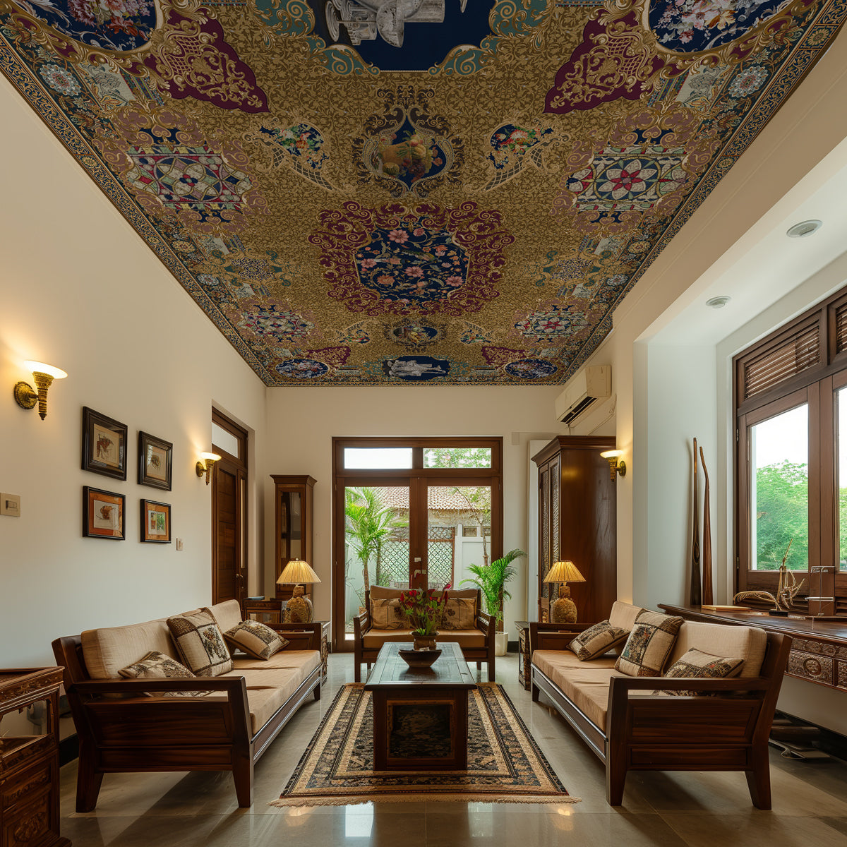 Ceiling Rug Rahnuma, Carpet Pattern Wallpaper Ceilings and Walls | Life n Colors