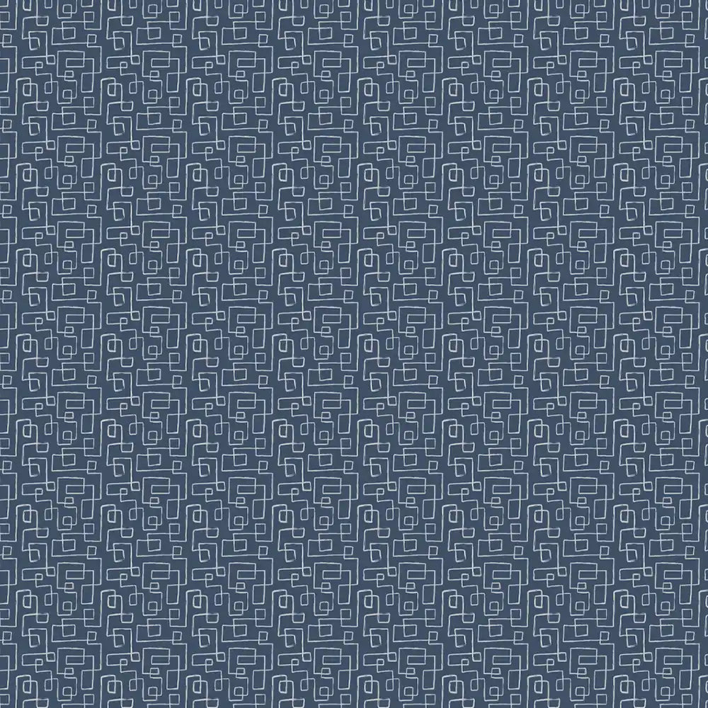 Gridlock Design Wallpaper Roll in Blue Color Buy Online