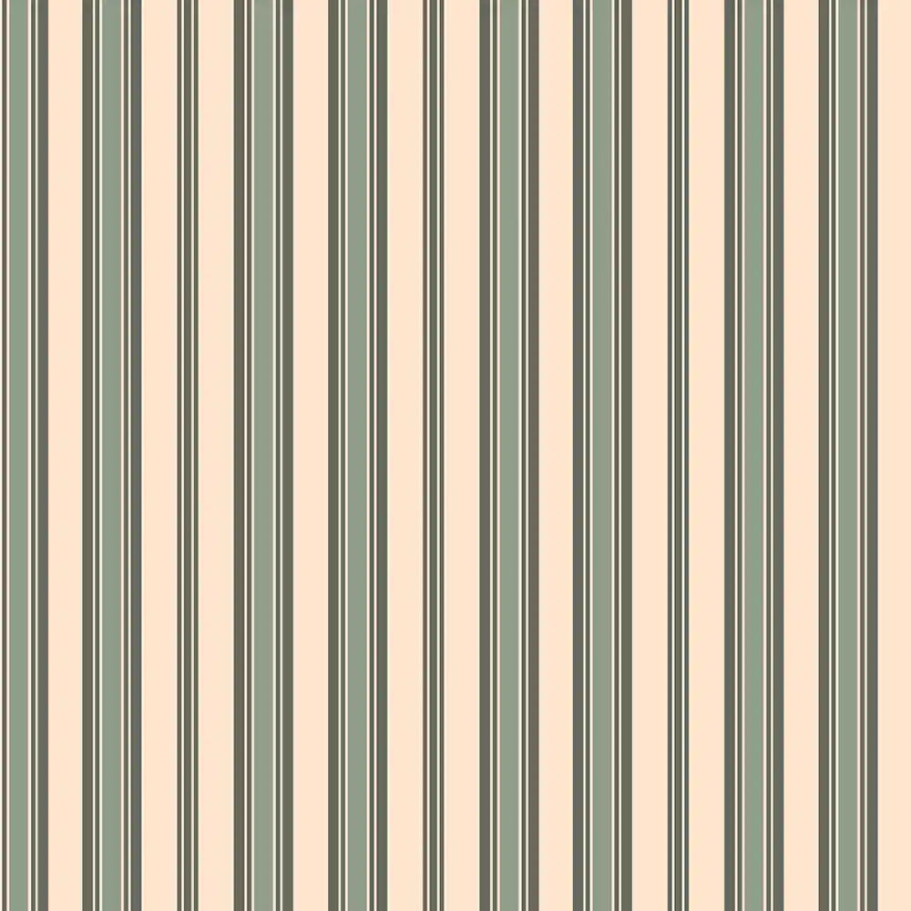 Shop Stripes Design Wallpaper Roll in  Beige and Green Color